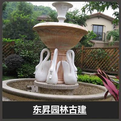 廣場(chǎng)石雕噴泉 大理石石雕水缽 廠家直銷 支持定制